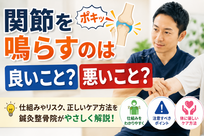 関節を鳴らすのは良いこと悪い事？鍼灸師・整体師解説